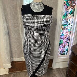 Tommy Hilfiger Black and White Asymmetrical Dress